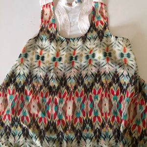 2/&16 Vintage Havana medium 10/12 Racerback Tank